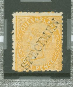 Queensland #59Sv Unused Single