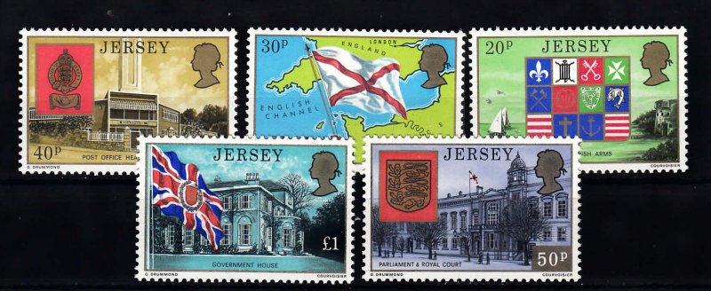 Jersey 1976 Parish Arms & Views 5values 20p - £1. NHM