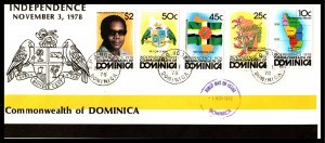 Dominica 602-606 U/A FDC