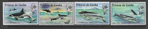 Tristan da Cunha 202-5 MNH Whales set cpl.  X 5 sets , vf.   2022 CV $30.50