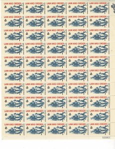 Law and Order 25th Anniversary 6c US Postage Sheet #1343 VF MNH