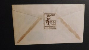 1933 USA Cover Inauguration FDR Roosevelt Philatelic Society Washington DC to NY