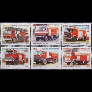 CAMBODIA 2000 - Scott# 2000-5 Fire Trucks Set of 6 NH
