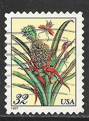 USA 3127: 32c Pineapple, Cockroach, used, VF
