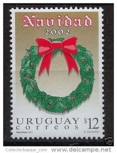 URUGUAY Sc#1975 MNH STAMP Christmas Nativity 2002 bow cv$2