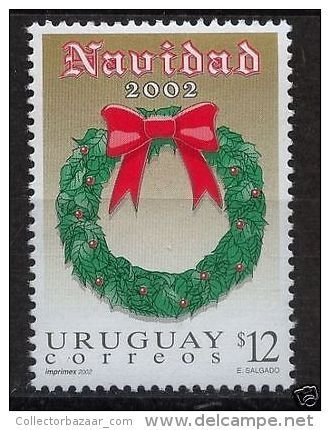 URUGUAY Sc#1975 MNH STAMP Christmas Nativity 2002 bow cv$2