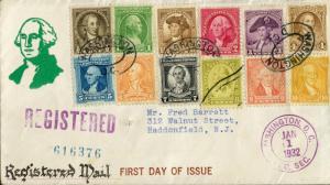 #704/15-NIP 1932 WASHINGTON, DC FIRST DAY COVER CACHET BN519