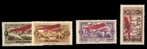 Lebanon #C13-16 Cat$21, 1926 Airpost, set of four, hinged