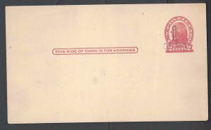 UX32 PC MINT OVPT TYPE S44-14 DES MOINES MNTG MARKS ON FRONT & BACK