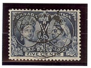 Canada Used Scott #54 5 Cent Deep Blue