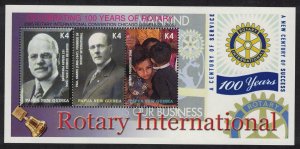 Papua NG Centenary of Rotary Intl Sheetlet 2005 MNH SG#1069-1071