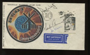 SL-2 SKYLAB ASTRONAUT CREW SIGNED COVER FROM PERSONAL COLLECTION OF PAUL WEITZ