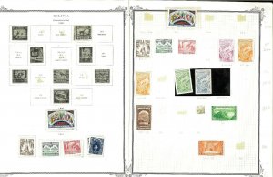 Bolivia 1940-1966 Mint, Used & in Mounts on a Mix of 40+ Printed & Blank Pages