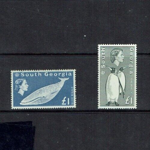 South Georgia: 1963 Queen Elizabeth Definitive , both £1 issues, SG 15 / 16, MNH