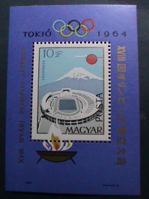 HUNGARY-1964 -OLYMPIC GAMES TOKYO'64 -MNH S/S SHEET-VERY FINE WE SHIP TO WORLD