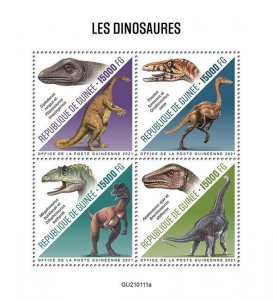 Guinea Dinosaurs Stamps 2021 MNH Prehistoric Animals Brachiosaurus 4v M/S