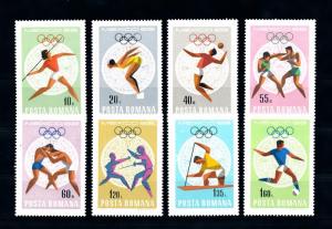 [42848] Romania 1968 Olympic games Mexico Swimming Boxing Fencing Soccer MNH