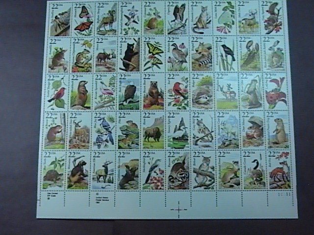 U.S.# 2286-2335(2335a)-MINT/NH--PANE OF 50--NORTH AMERICAN WILDLIFE---1987