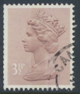 GB  Machin 3½p SG X860  1 band Used SC# MH40  see scans & details