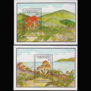 GRENADA 1991 - Scott# 1997-8 S/S Mushrooms NH