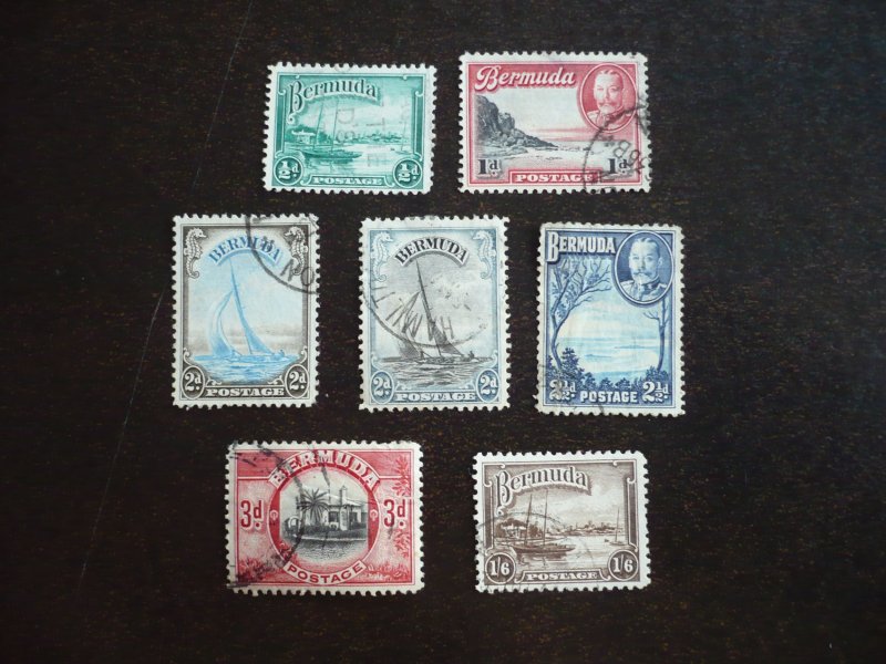 Stamps - Bermuda - Scott# 105-114 - Used Part Set of 7 Stamps