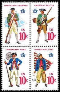 # 1565-1568 MINT NEVER HINGED MILLITARY UNIFORMS