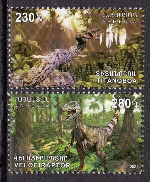 ARMENIA 2021 DINOSAURS DINOSAURES DINOSAURIER PREHISTORIC ANIMALS