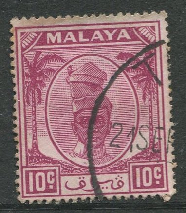 STAMP STATION PERTH Perak #111 Sultan Yussuf Izuddin Shah Used 1950