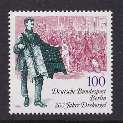 Germany  Berlin  #9N589  MNH  1990   Barrel organ  invention
