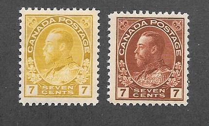 Canada  Scott #113-114  Mint H Scott CV $65.00