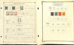 German East Africa Stamp Collection on 2 Scott Pages, 1896-1917 (BC)