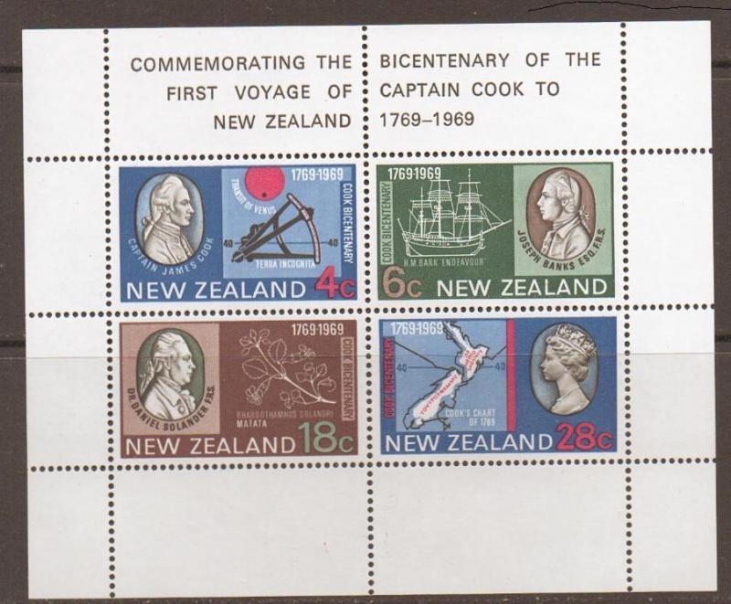 NEW ZEALAND SGMS910 1969 CAPTAIN COOK MNH 