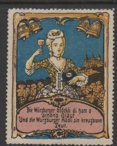 Germany Wurzburg Bells & Girls, Tourism Stamp NG