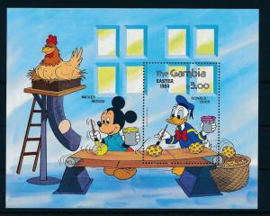 [22347] Gambia 1984 Disney Mickey Mouse Donald Duck Easter Eggs Chicken MNH