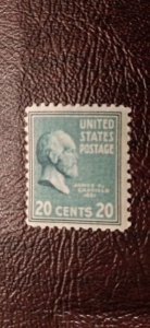 US Scott #825; 20c Prexies, 1938; MNH, og;  F/VF