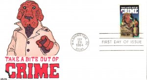 #2102 McGruff the Crime Dog Kribbs FDC