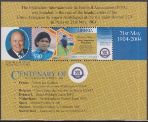 LESOTHO # 053 MNH SOUVENIR SHEET  of CENTENARY of FIFA WORLD SOCCER FEDERATION