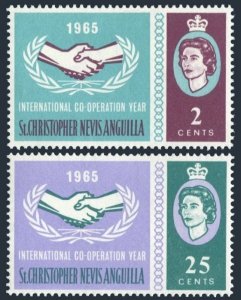 St Christopher,Nevis,Anguilla 165-166,MNH.Mi 158-159. Cooperation Year ICY-1965.