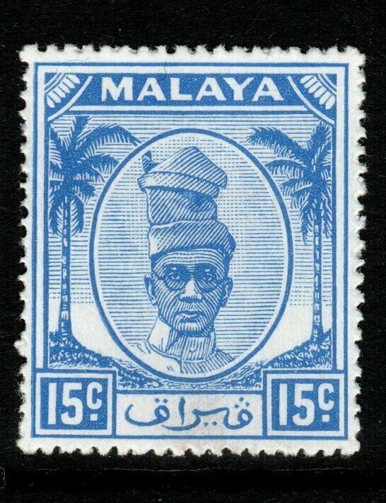 MALAYA PERAK SG138 1950 12c ULTRAMARINE MNH