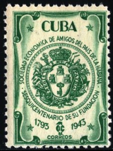 CUBA #394, UNUSED MINT HINGED - 1945 - CUBA516NS10