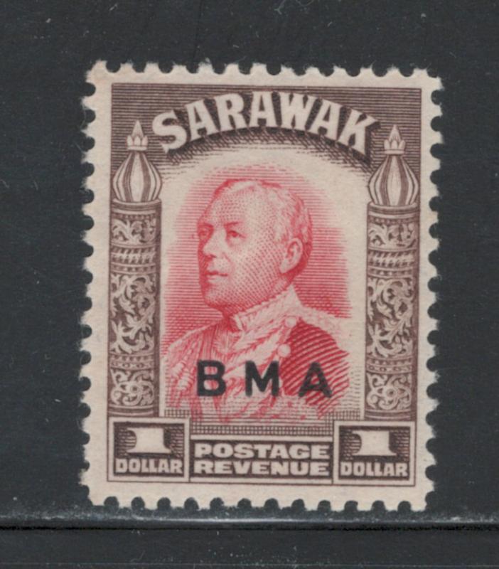 Sarawak 1945 Sir Charles Vyner Brooke Overprint $1 Scott # 149 MH