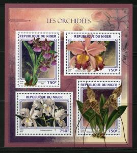 NIGER 2016 ORCHIDS  SHEET MINT NH