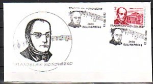 Romania, AUG/93. Composer S. Monjuszko, Cancel on a Cachet Cover.