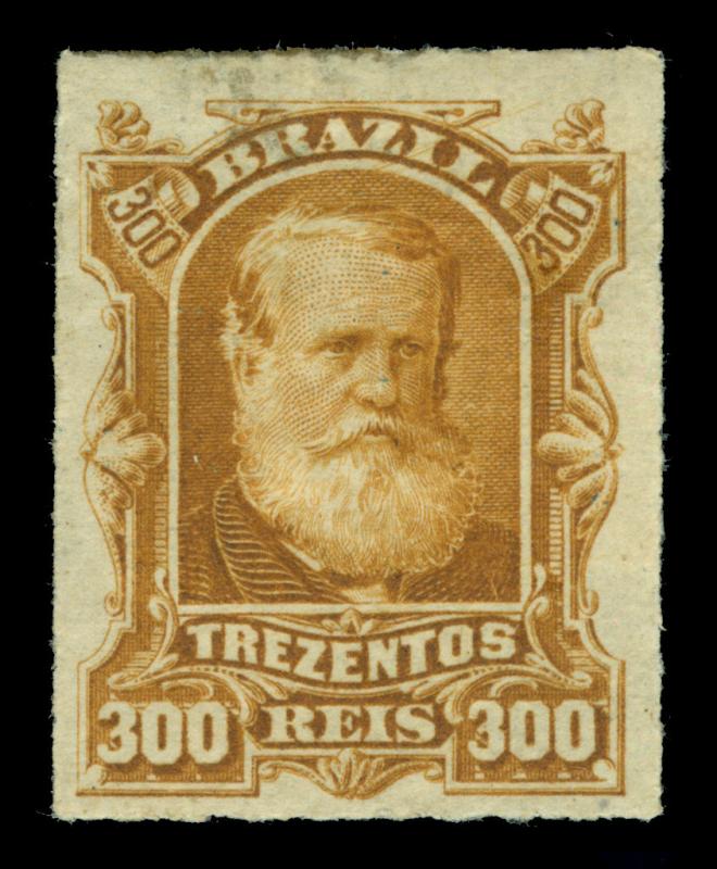 BRAZIL 1878  Dom Pedro  300r bister  Sc# 75  mint MH  VF 