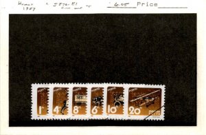 Hungary, Postage Stamp, #J276-J281 Mint NH, 1987 Postage Due