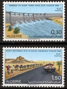 ZAYIX Algeria 415-416 MNH Dams Camels Engineering 071823S103M