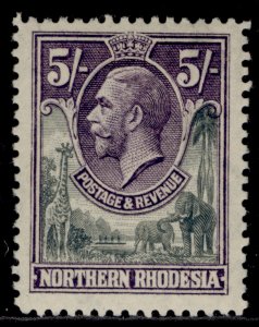 NORTHERN RHODESIA GV SG14, 5s slate-grey & violet, M MINT. Cat £65.