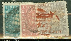 JS: British Guiana 50-4 used CV $89.50; scan shows only a few