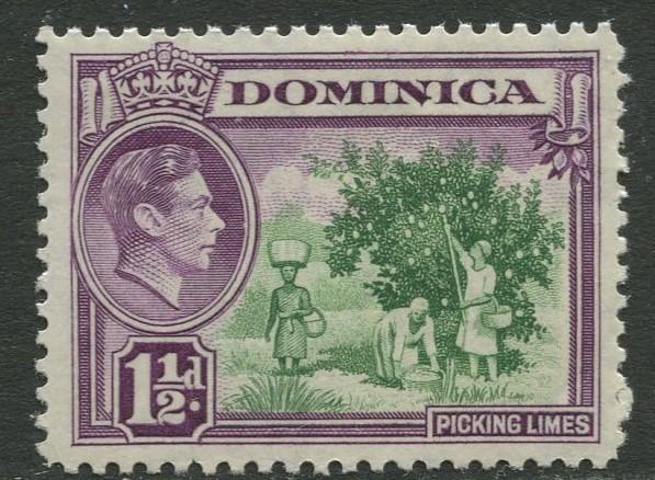 DOMINICA -Scott 99 - KGVI Definitive -1938 - MNH - Single 1.1/2p Stamp