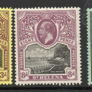 St Helena 1912 Early Issue Fine Mint hinged Shade of 8d. 303592